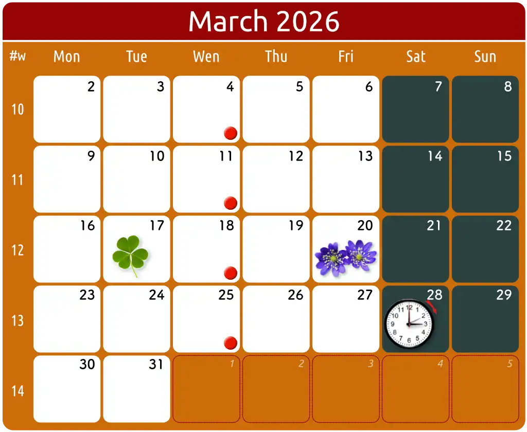 calendrier 1024 2603 en