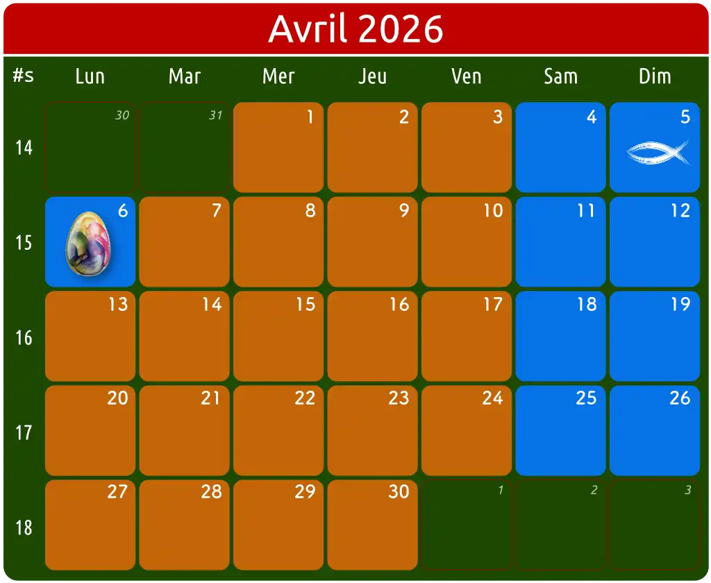 calendrier 1024 2604c
